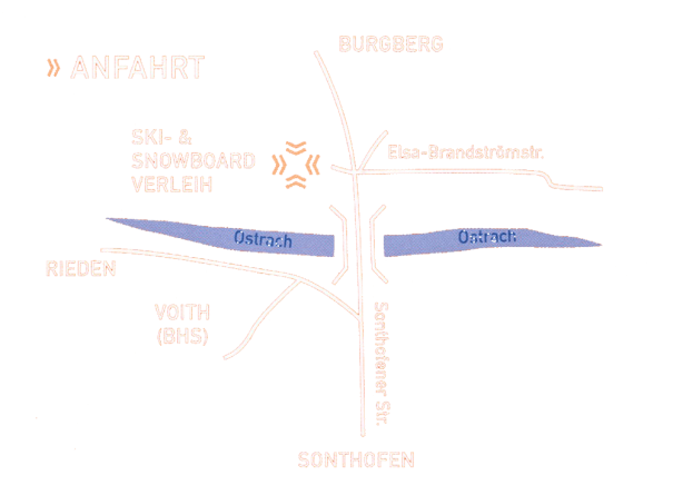 Anfahrt & Lage Ski- und Snowboardverleih Sonthofen